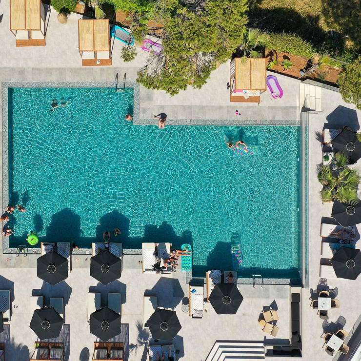 Vantarakis Eliros Mare Hotel Georgioupolis Aerial Pool 1